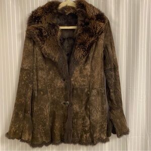 Vintage Brown Fur Women's Jacket